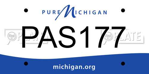 PAS177 Michigan License Plate