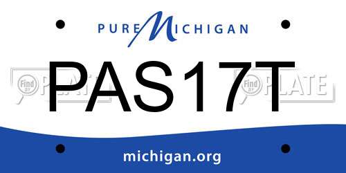 PAS17T Michigan License Plate