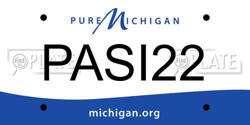 PASI22 Michigan License Plate