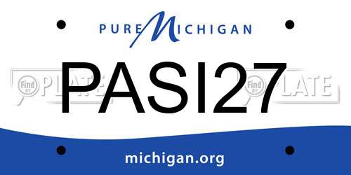 PASI27 Michigan License Plate