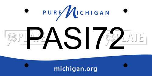 PASI72 Michigan License Plate
