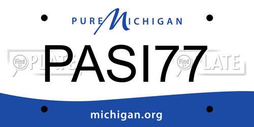 PASI77 Michigan License Plate
