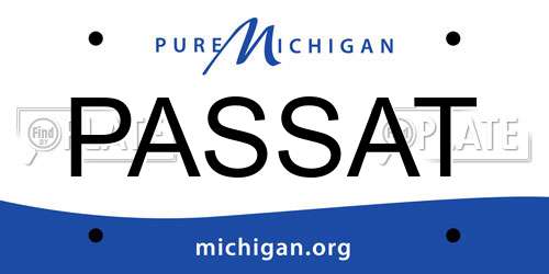 PASSAT Michigan License Plate