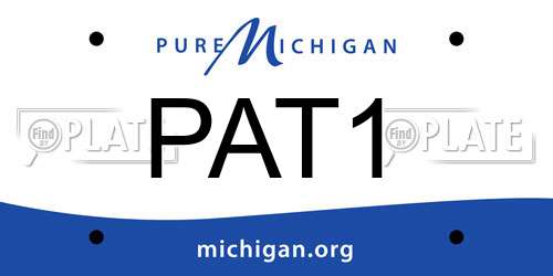 PAT1 Michigan License Plate