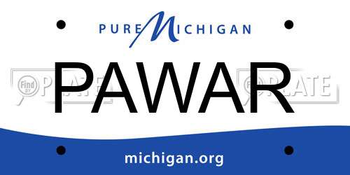 PAWAR Michigan License Plate