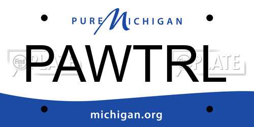 PAWTRL Michigan License Plate