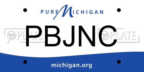 PBJNC Michigan License Plate