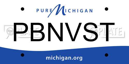 PBNVST Michigan License Plate