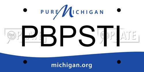 PBPSTI Michigan License Plate
