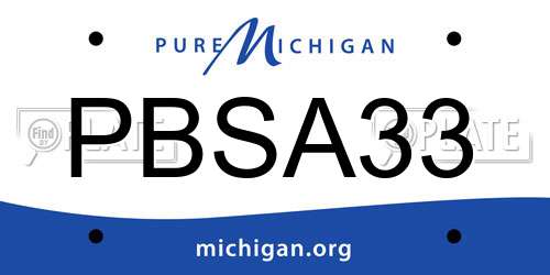 PBSA33 Michigan License Plate