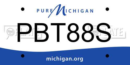 PBT88S Michigan License Plate