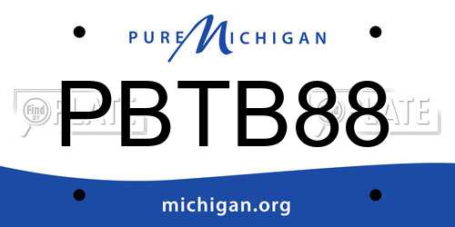 PBTB88 Michigan License Plate