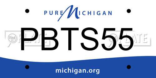PBTS55 Michigan License Plate