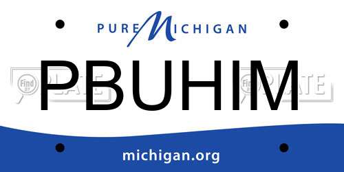 PBUHIM Michigan License Plate
