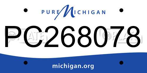 PC268078 Michigan License Plate