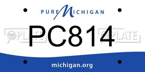 PC814 Michigan License Plate