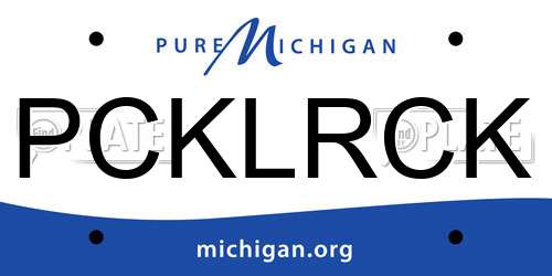 PCKLRCK Michigan License Plate