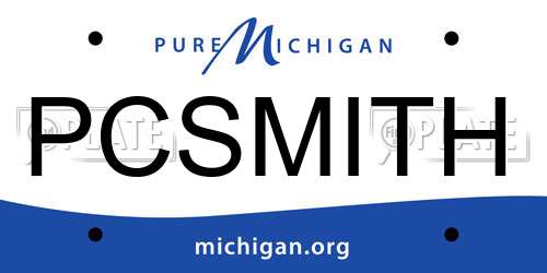 PCSMITH Michigan License Plate