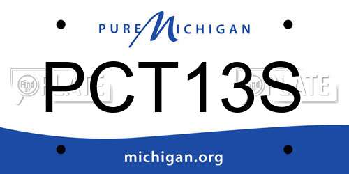 PCT13S Michigan License Plate