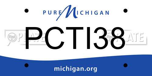 PCTI38 Michigan License Plate