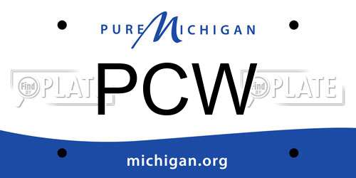 PCW Michigan License Plate