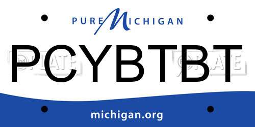 PCYBTBT Michigan License Plate