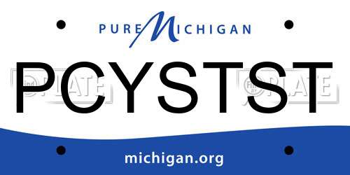 PCYSTST Michigan License Plate