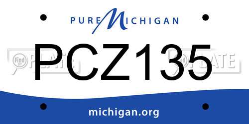 PCZ135 Michigan License Plate