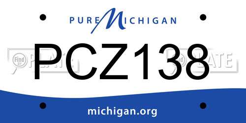 PCZ138 Michigan License Plate