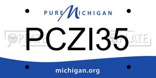 PCZI35 Michigan License Plate