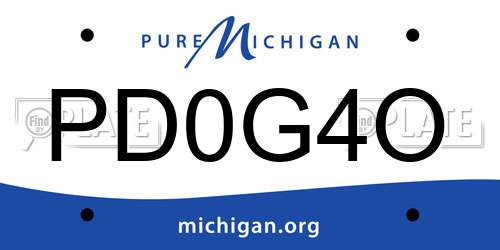 PD0G4O Michigan License Plate