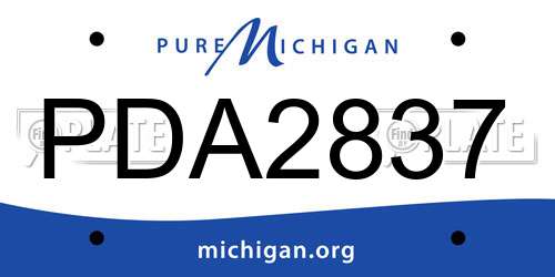 PDA2837 Michigan License Plate