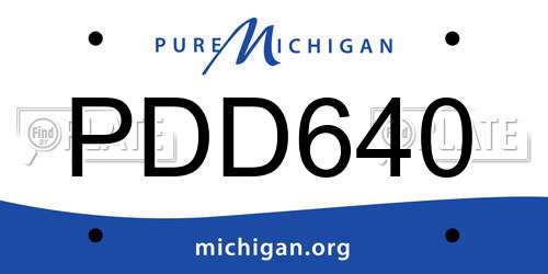 PDD640 Michigan License Plate