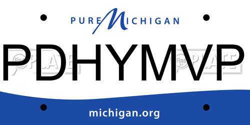 PDHYMVP Michigan License Plate
