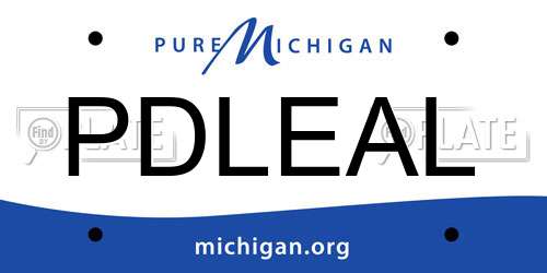 PDLEAL Michigan License Plate