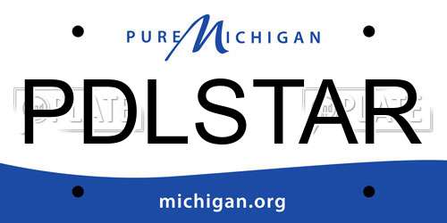 PDLSTAR Michigan License Plate