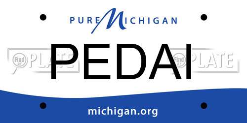 PEDAI Michigan License Plate