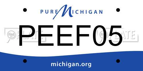PEEF05 Michigan License Plate