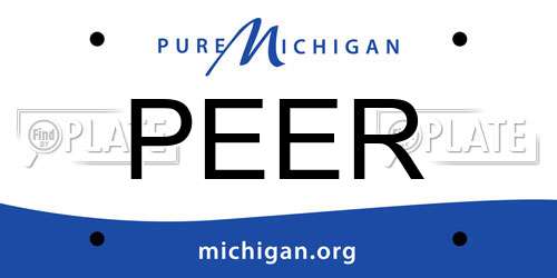 PEER Michigan License Plate