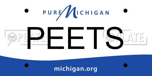 PEETS Michigan License Plate
