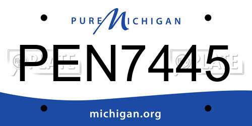 PEN7445 Michigan License Plate