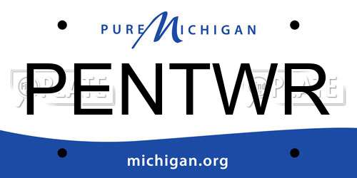 PENTWR Michigan License Plate