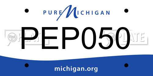 PEP050 Michigan License Plate