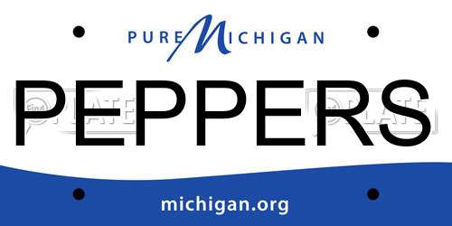 PEPPERS Michigan License Plate