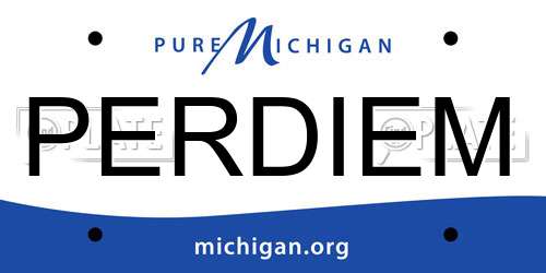 PERDIEM Michigan License Plate