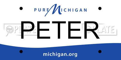 PETER Michigan License Plate