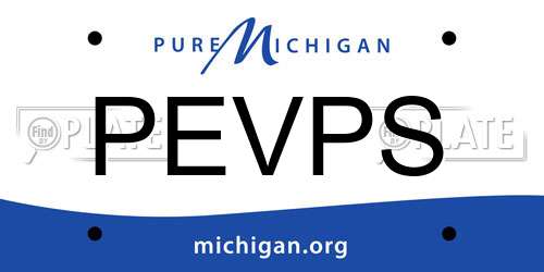 PEVPS Michigan License Plate
