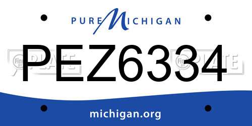 PEZ6334 Michigan License Plate