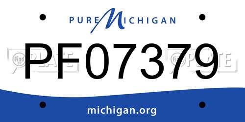 PF07379 Michigan License Plate