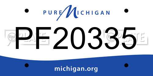 PF20335 Michigan License Plate